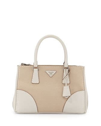 Prada City Stitch Tote Bag, White (Corda+Gesso) 